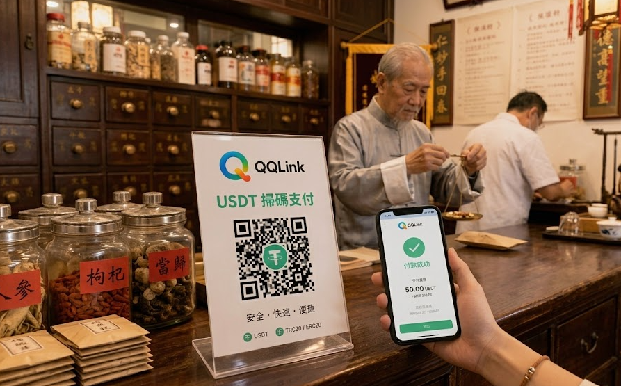 20 馬來西亞中醫新體驗!QQLink USDT掃碼支付超好用
