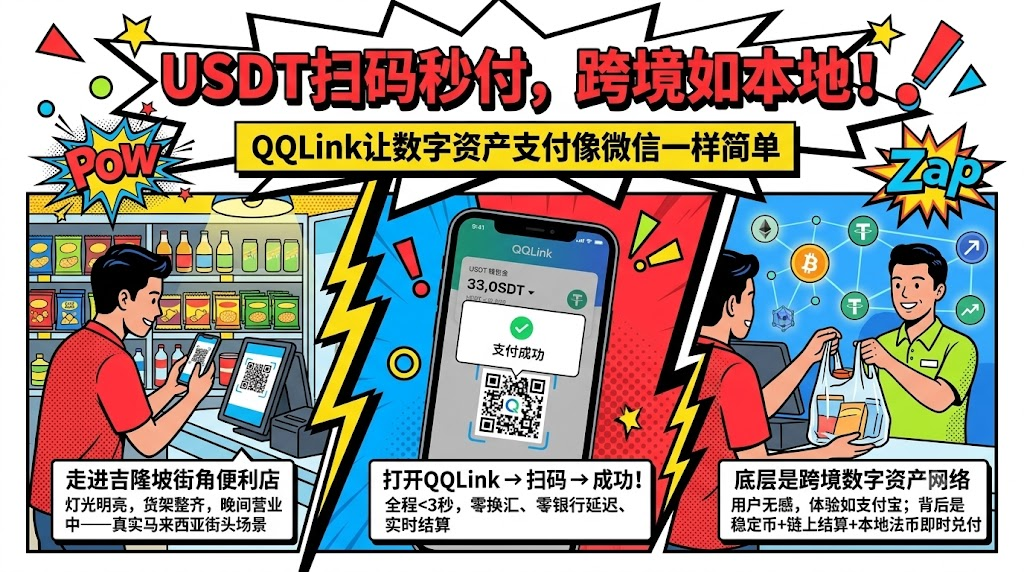 QQLink引領馬來西亞Web3支付！數字遊民超市消費USDT一碼搞定缩略图