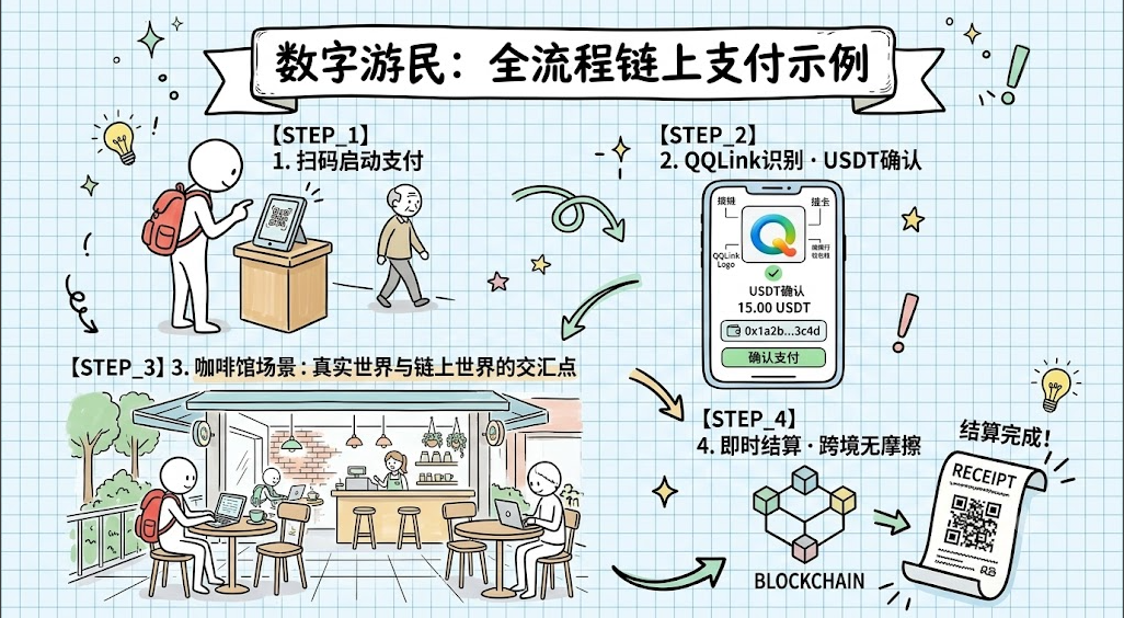 自由职业者的外卖自由：QQLink上线USDT扫码点餐缩略图