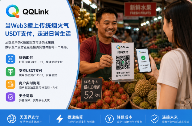 QQLink推出USDT扫码支付，稳定币日常消费时代来了缩略图