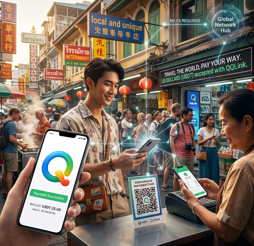 跨国旅游换汇太亏？QQLink让USDT扫码支付成为“数字钱包”缩略图