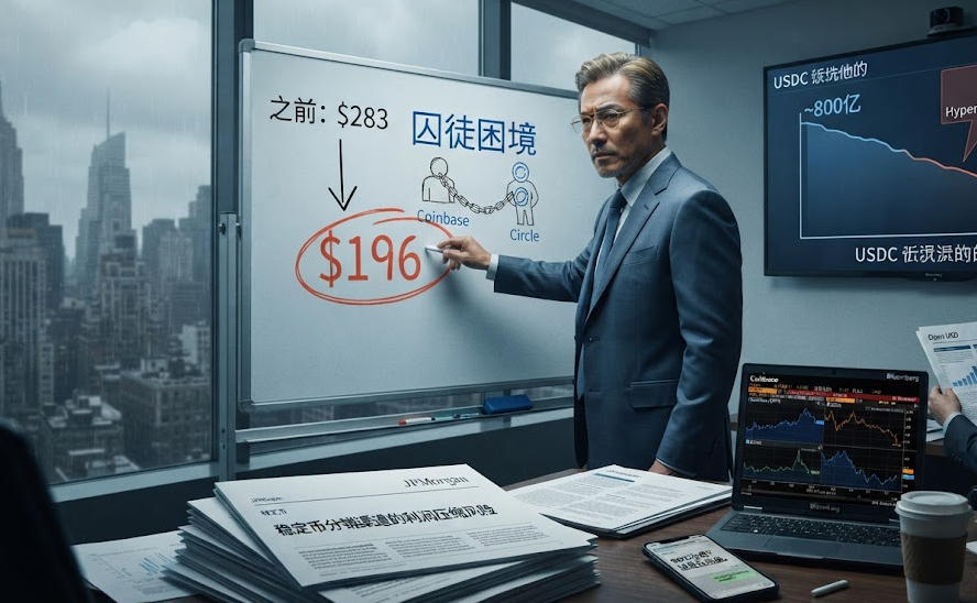 80 摩根大通砍Coinbase目標價!USDC「囚徒困境」到底多嚴重?
