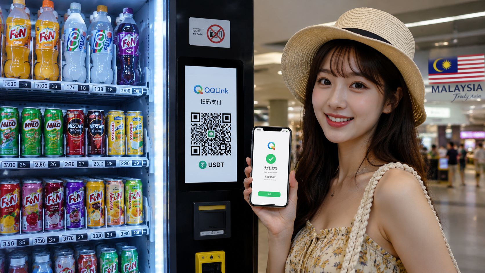 46 USDT也能買飲料?QQLink讓馬來西亞掃碼支付走進日常