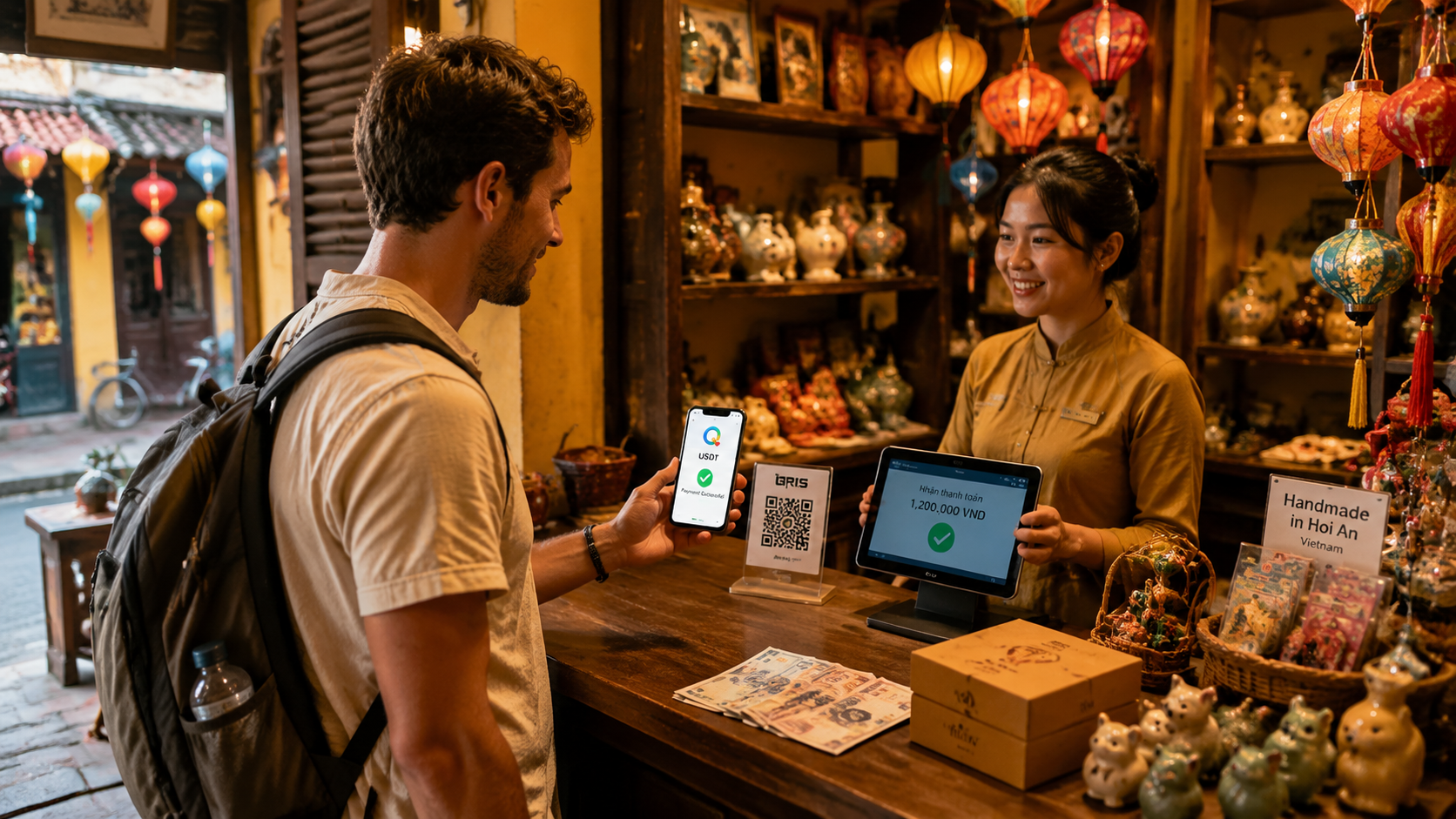 22 USDT掃碼支付實測:QQLink解鎖越南旅遊免換匯新體驗
