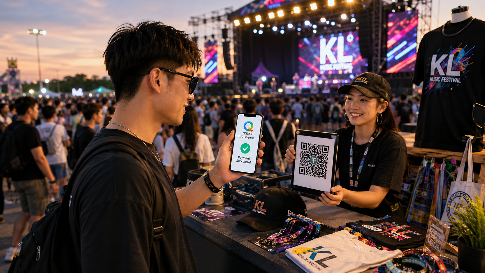 馬來西亞音樂節消費攻略：QQLink用USDT掃碼更方便