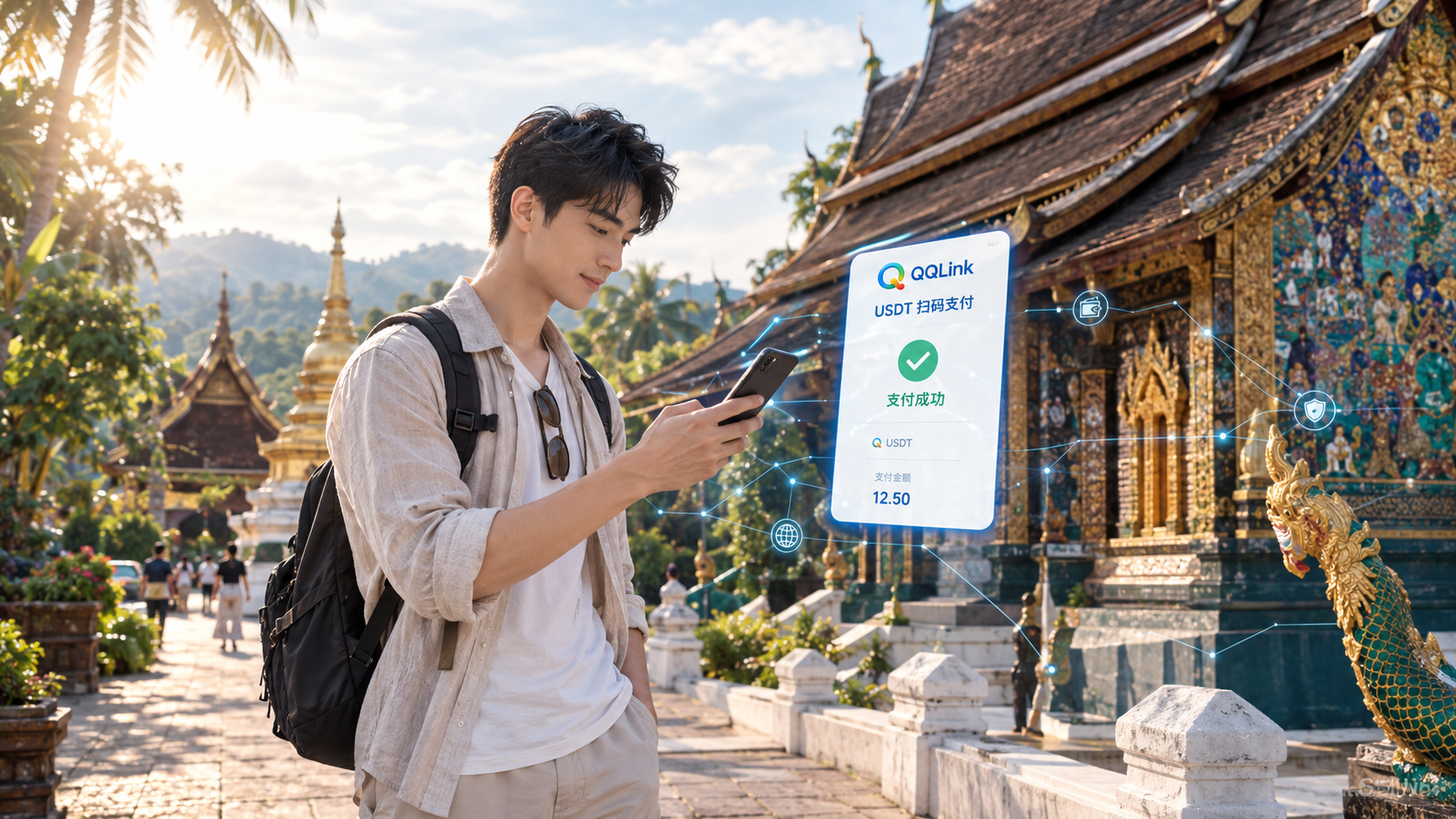 從香通寺到日常消費，QQLink讓USDT支付走進老撾生活