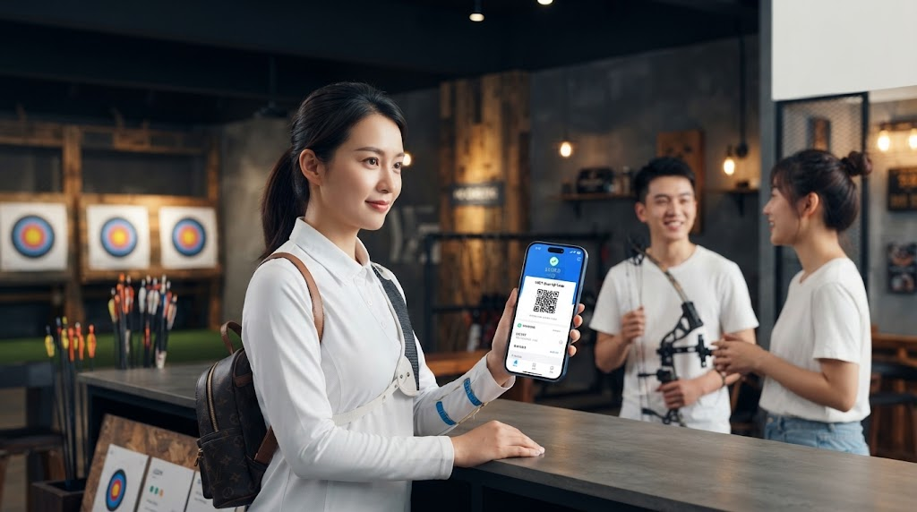 越南射箭館新玩法！QQLink 上線 USDT 線下掃碼支付